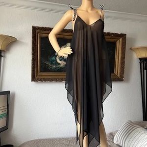 Venus Black Sheer Swim Coverup